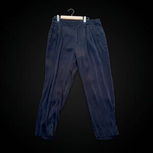 GAP Black Pleated Cropped Trousers Women